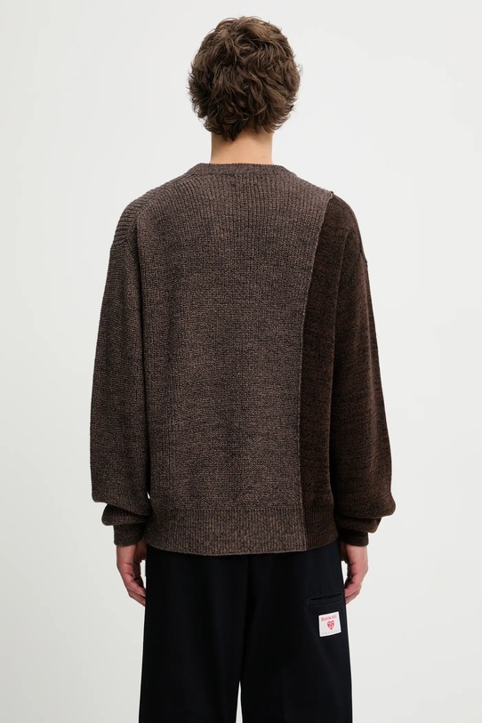 Odzież Aries sweter z dodatkiem wełny Fisherman AR2004504 brązowy