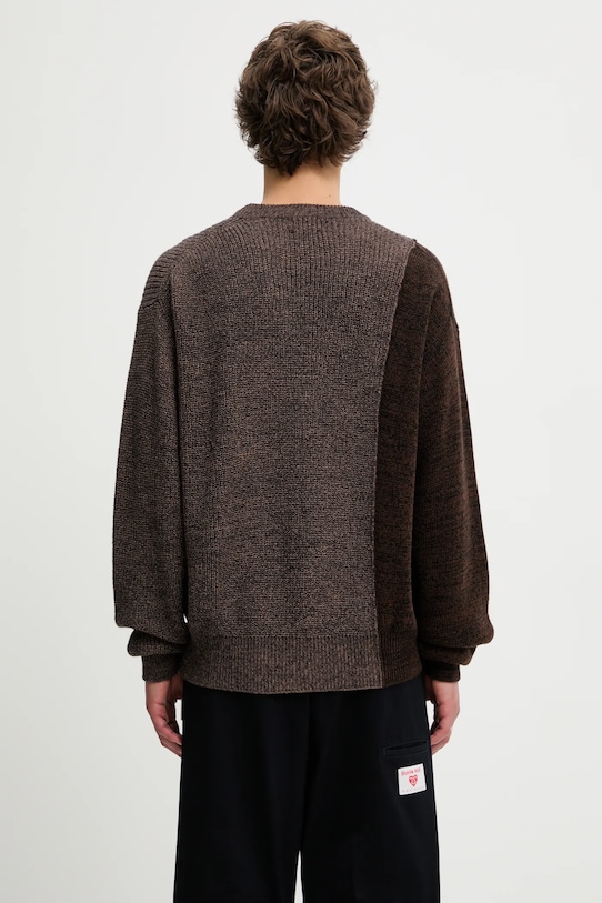 Oblečení Svetr s příměsí vlny Aries Fisherman AR2004504 hnědá