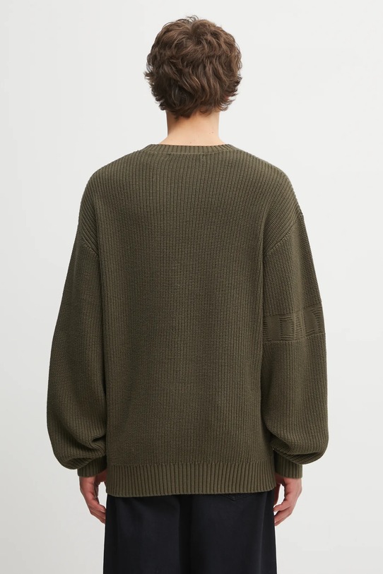 Odzież Daily Paper sweter bawełniany Band Knit 2522025 zielony