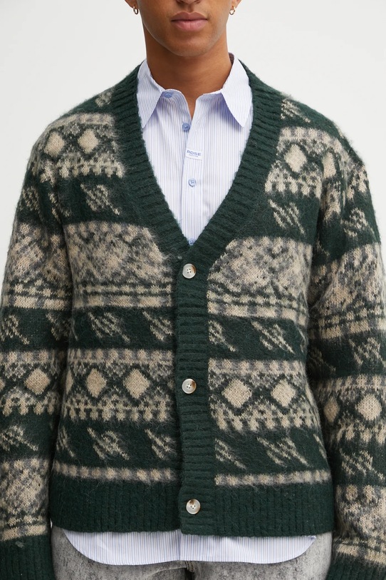 Daily Paper cardigan con lana Pattern Check verde 2521126