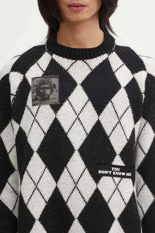 Undercover sweter z dodatkiem wełny Sweater UP2E4902 czarny