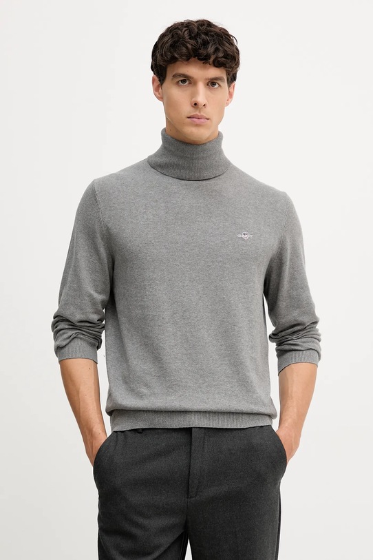 Gant sweter bawełniany bawełna szary 8030563