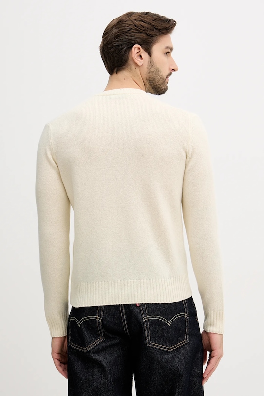 Odzież United Colors of Benetton sweter wełniany 103MU10B5 beżowy