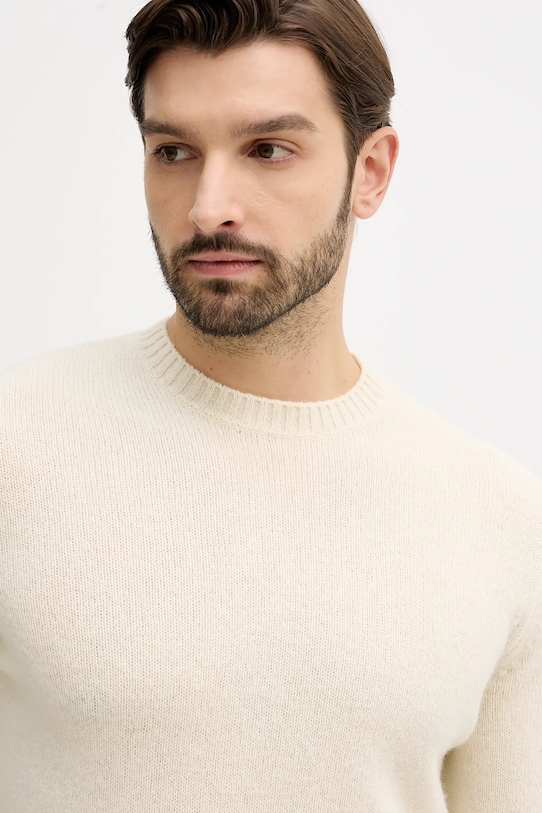 United Colors of Benetton sweter wełniany beżowy 103MU10B5