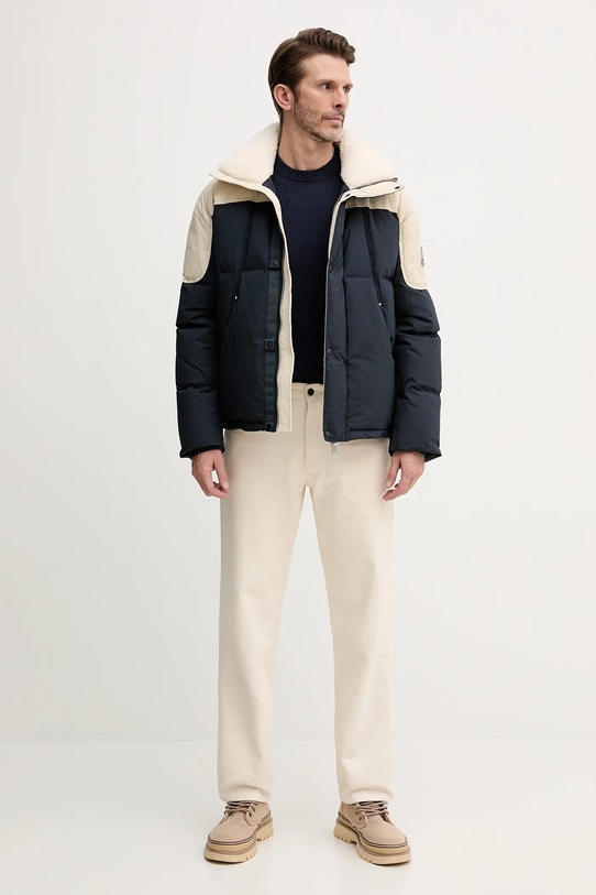 United Colors of Benetton sweter wełniany 103MU10B5 granatowy AW25