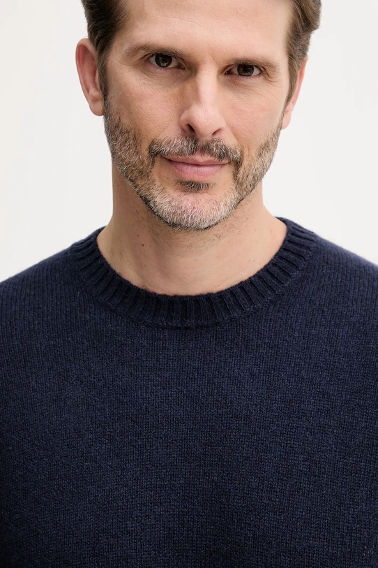 United Colors of Benetton sweter wełniany granatowy 103MU10B5