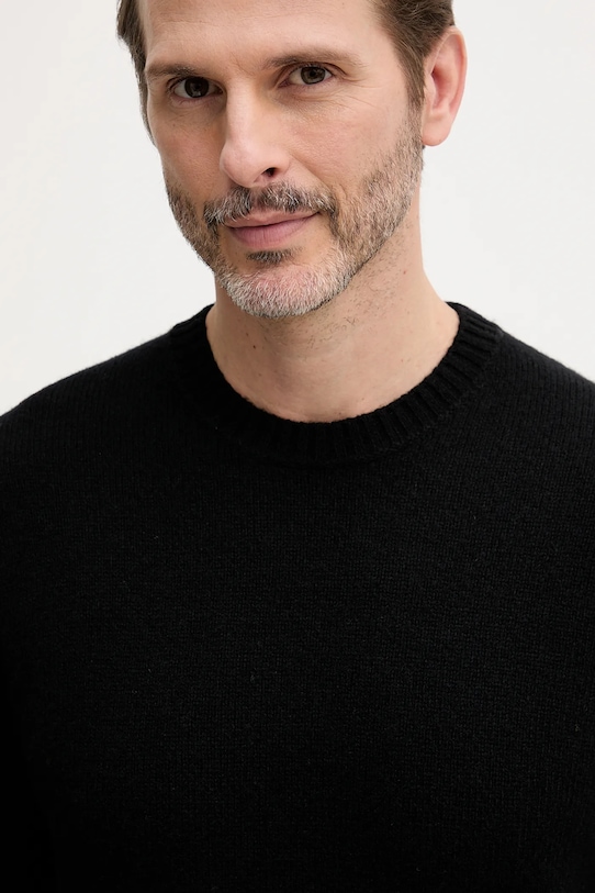 United Colors of Benetton sweter wełniany czarny 103MU10B5