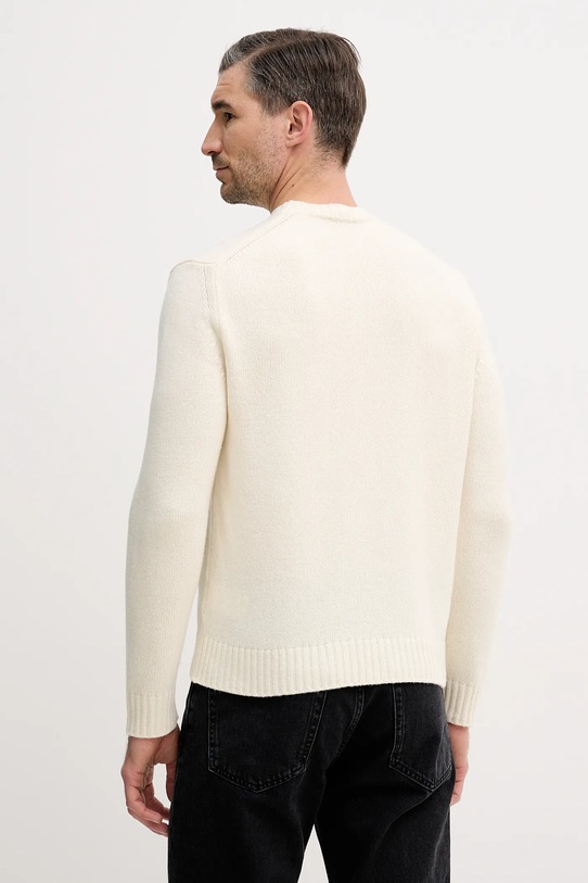 Odzież United Colors of Benetton sweter z dodatkiem wełny 1444U10AZ beżowy