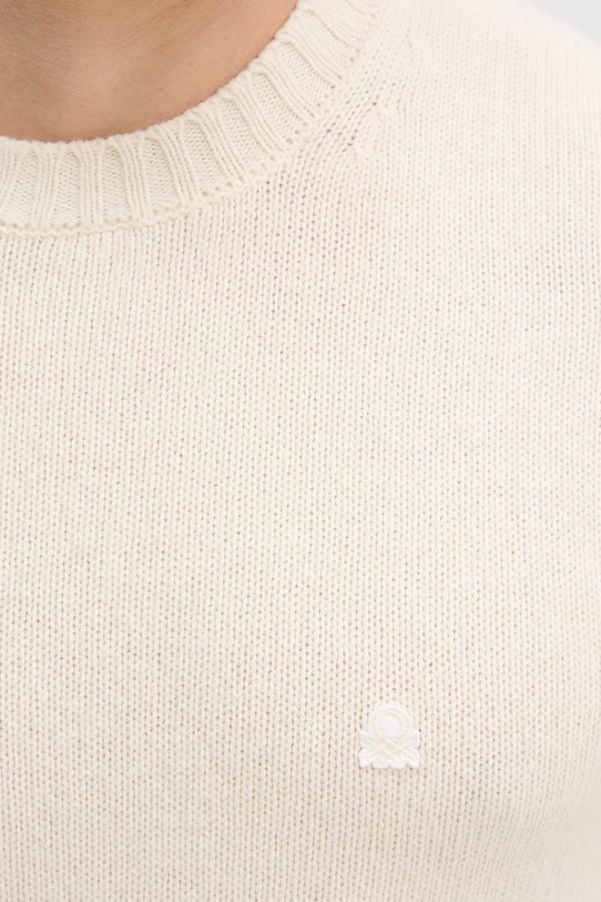 United Colors of Benetton sweter z dodatkiem wełny 1444U10AZ beżowy