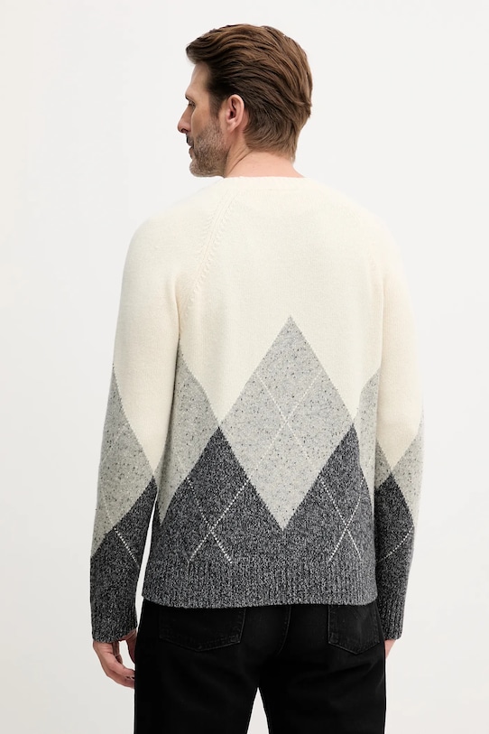 Odzież United Colors of Benetton sweter z dodatkiem wełny 1NGVK10B2 beżowy