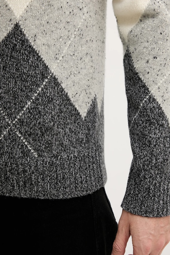 United Colors of Benetton sweter z dodatkiem wełny 1NGVK10B2 beżowy