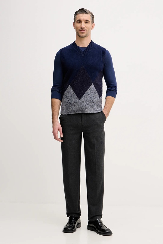 Vesta s přídavkem vlny United Colors of Benetton 1NGVK401J námořnická modř AW25