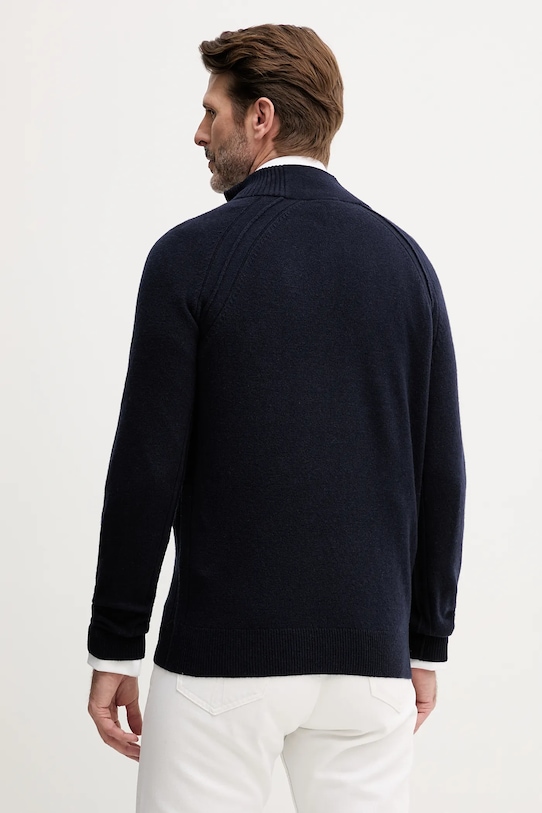 Odzież United Colors of Benetton sweter wełniany 1006U202B granatowy