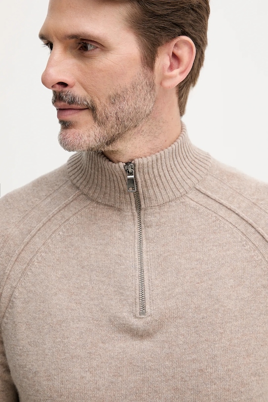 United Colors of Benetton sweter wełniany beżowy 1006U202B