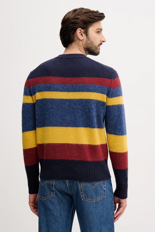 Odzież United Colors of Benetton sweter wełniany 103MK10AR granatowy