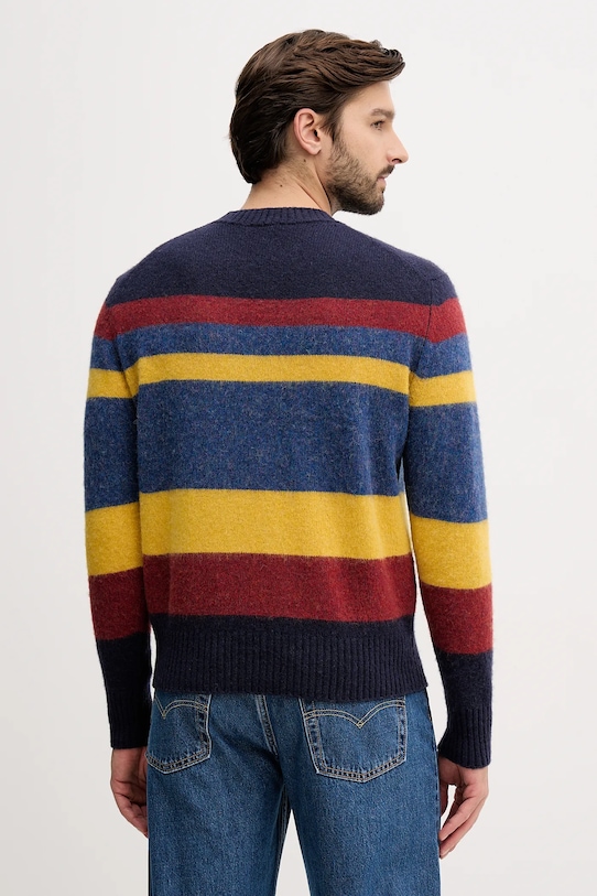 Odzież United Colors of Benetton sweter wełniany 103MK10AR granatowy