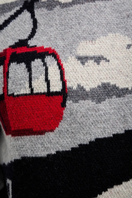 Pulover s dodatkom vune United Colors of Benetton 1444K10B4 siva