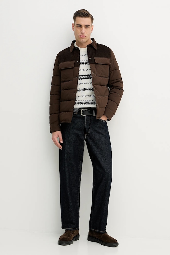 United Colors of Benetton sweter z dodatkiem wełny 18AYK10AP beżowy AW25