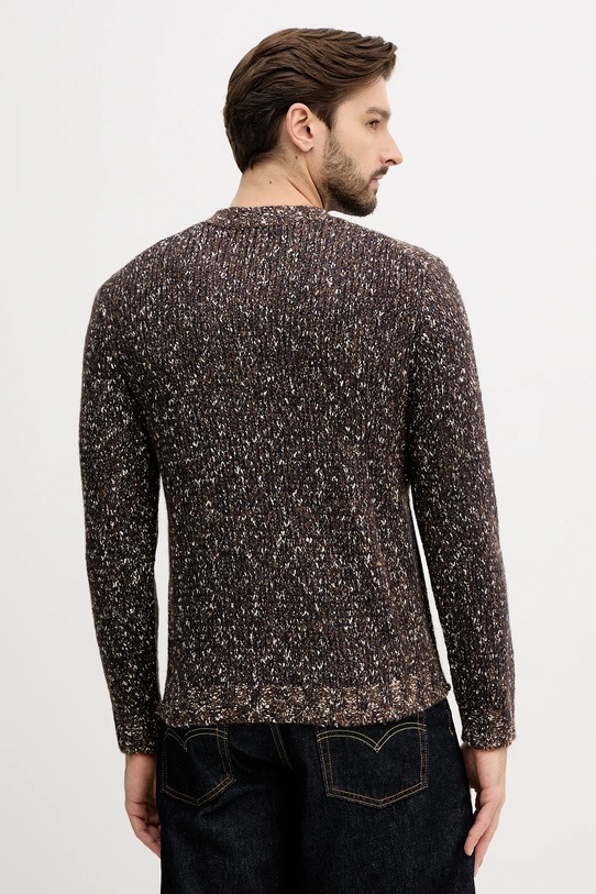 Odzież United Colors of Benetton sweter z dodatkiem wełny 10C3U108M brązowy