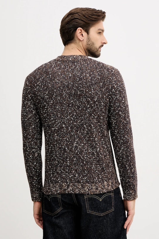 Odzież United Colors of Benetton sweter z dodatkiem wełny 10C3U108M brązowy