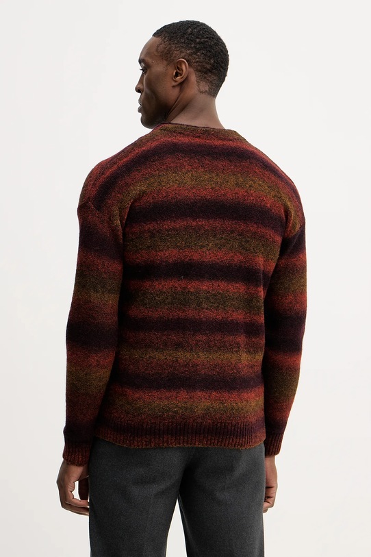 Odzież United Colors of Benetton kardigan z domieszką wełny 1HNNK601R pomarańczowy