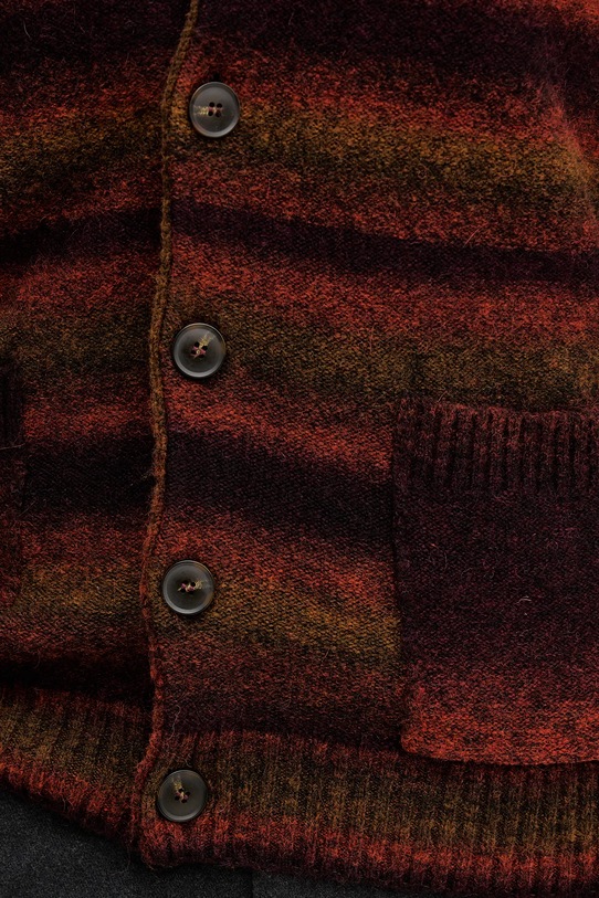 United Colors of Benetton kardigan z domieszką wełny 1HNNK601R pomarańczowy