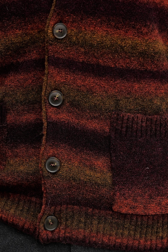 United Colors of Benetton kardigan z domieszką wełny 1HNNK601R pomarańczowy