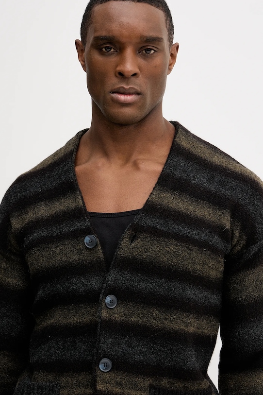 United Colors of Benetton kardigan z domieszką wełny brązowy 1HNNK601R