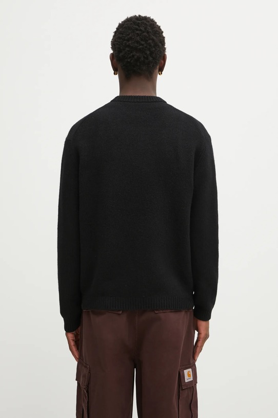 Odzież Maison Kitsuné sweter z dodatkiem wełny Dressed Fox Intarsia Wool PM00806KH0002 czarny