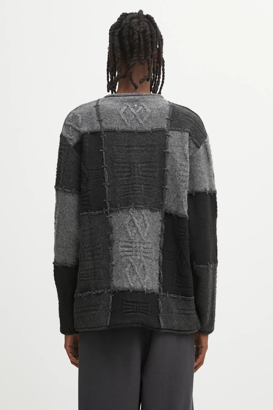Odzież Ader Error sweter z dodatkiem wełny KNIT BO01FWKT0301BK szary