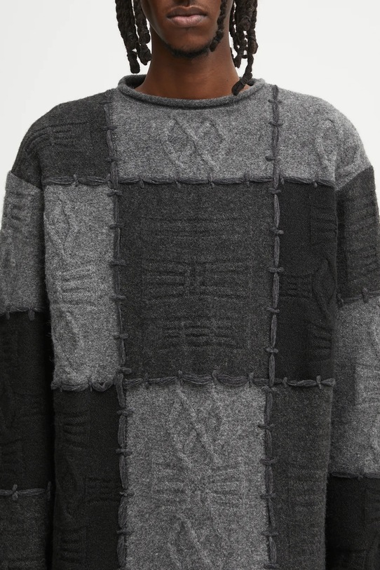 Ader Error sweter z dodatkiem wełny KNIT szary BO01FWKT0301BK