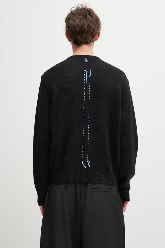 Odzież Ader Error kardigan z domieszką wełny KNIT BO01FWKT0703BK czarny