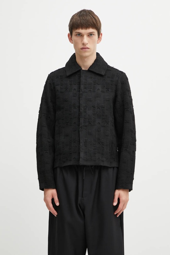 Ader Error kardigan KNIT gładkie czarny BO01FWKT0706BK