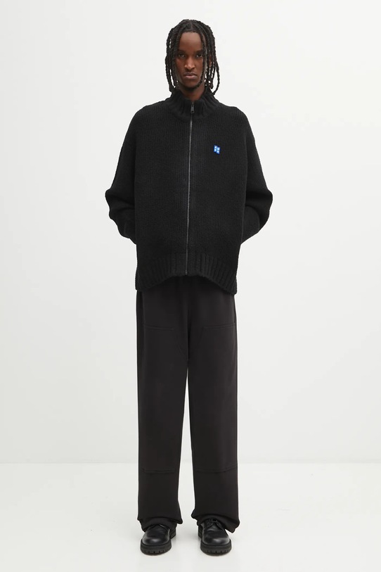 Ader Error kardigan z dodatkiem wełny KNIT BO42FYKT0703BK czarny