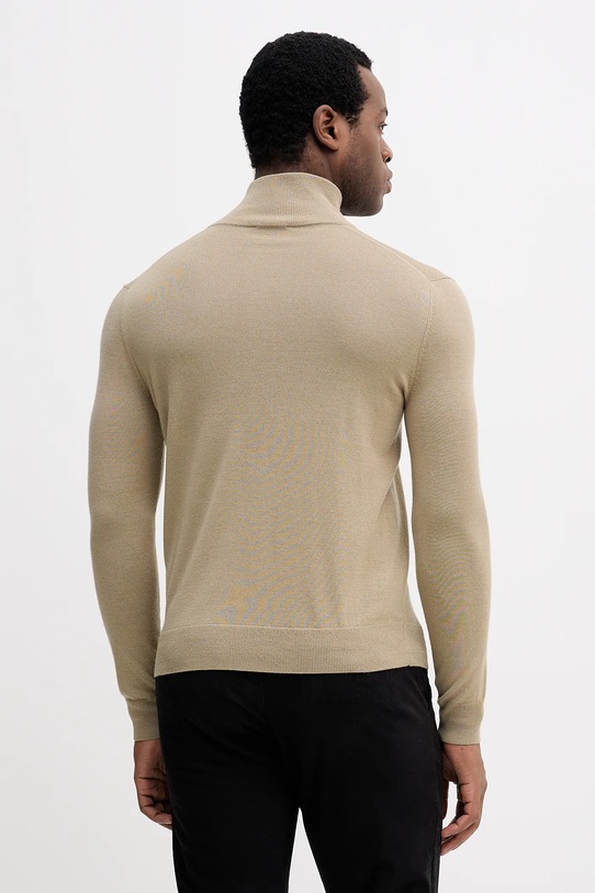Odzież Sisley sweter z dodatkiem wełny 11BAS200W beżowy