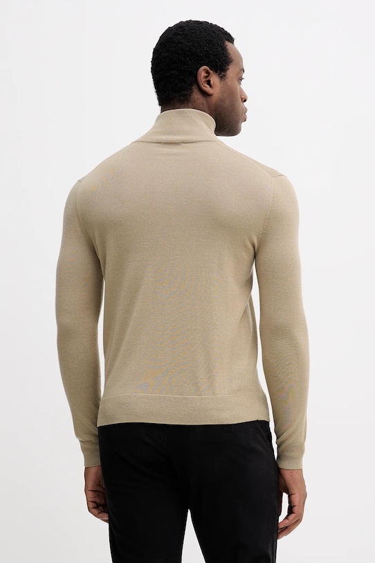 Odzież Sisley sweter z dodatkiem wełny 11BAS200W beżowy