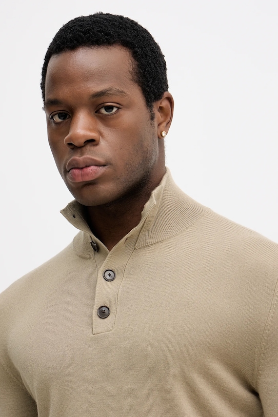 Sisley pulover din amestec de lână verde 11BAS200W