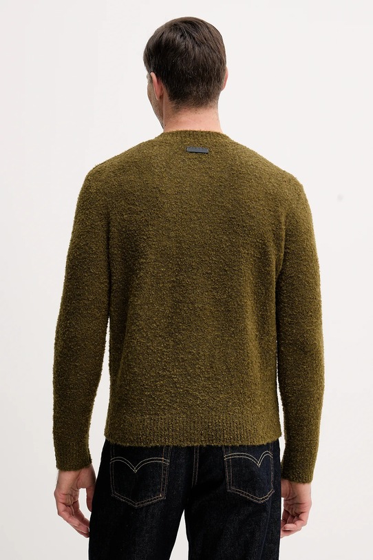 Odzież Sisley sweter z domieszką wełny 170WS104O zielony