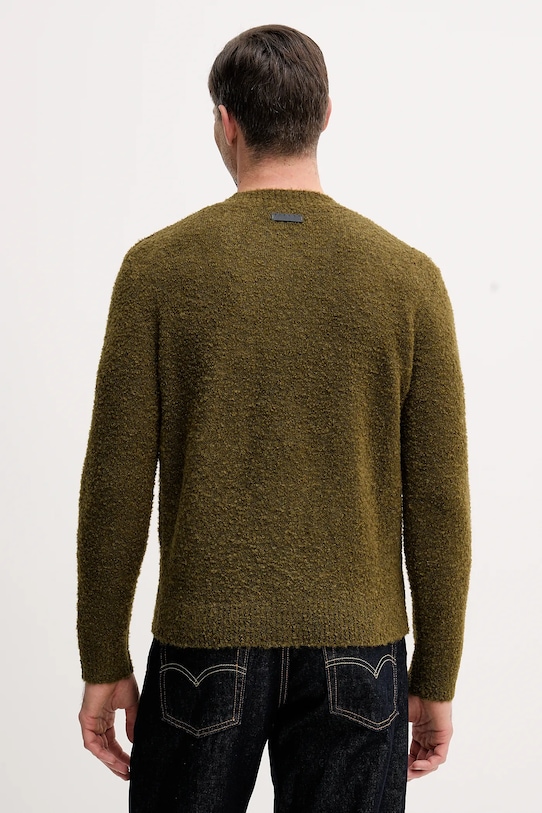 Odzież Sisley sweter z domieszką wełny 170WS104O zielony