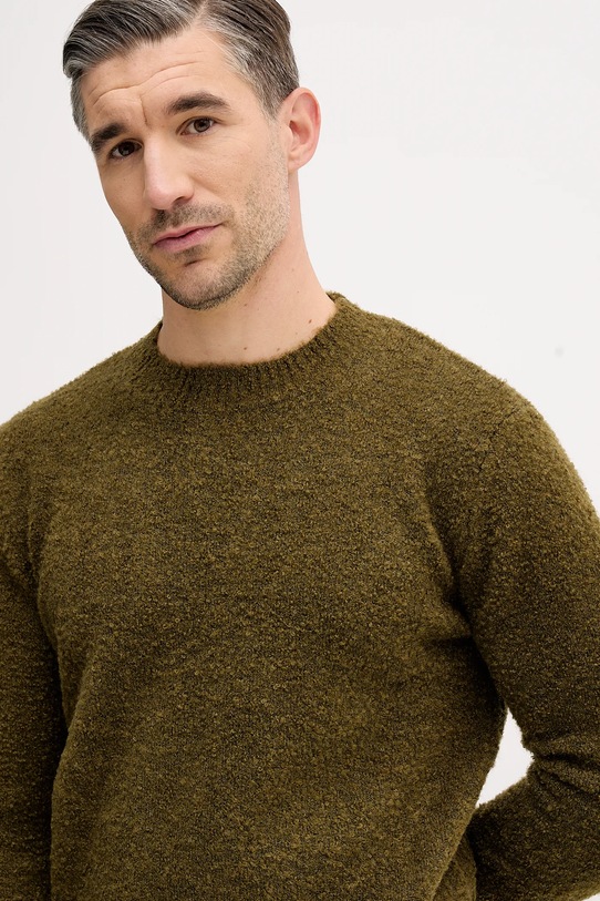 Sisley sweter z domieszką wełny zielony 170WS104O