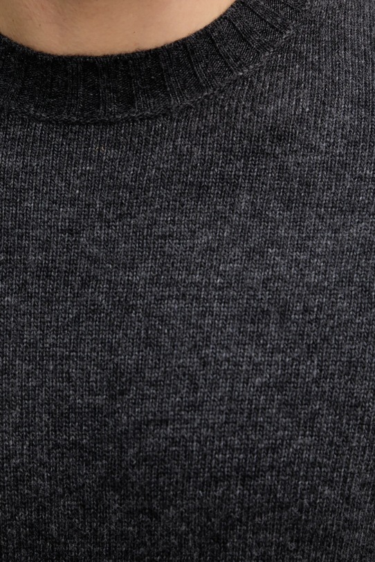 Sisley sweter z dodatkiem wełny 18AYS104L szary