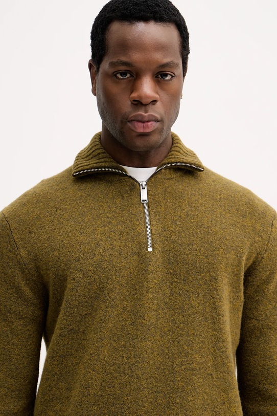 Πουλόβερ με προσθήκη μαλλιού Sisley πράσινο 1PJXS200Y