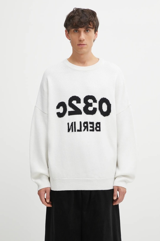 Vuneni pulover 032C 'Selfie' krivi bež F25.URK.1511.100