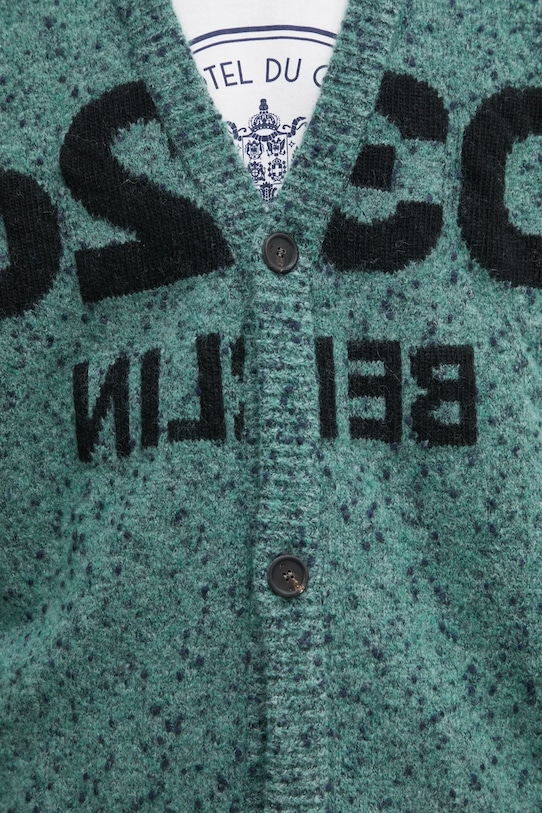 032C cardigan with wool blend 'Selfie' turquoise F25.URK.1612.450