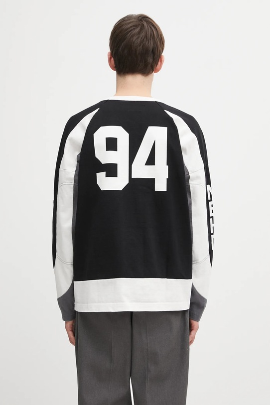 Odzież NEIGHBORHOOD longsleeve bawełniany HOCKEY 252FPNH.CSM14 czarny