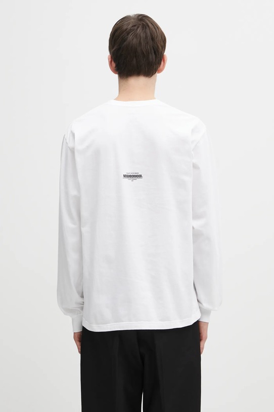 Odzież NEIGHBORHOOD longsleeve bawełniany NH . TEE LS-9 252PCNH.LT09 biały