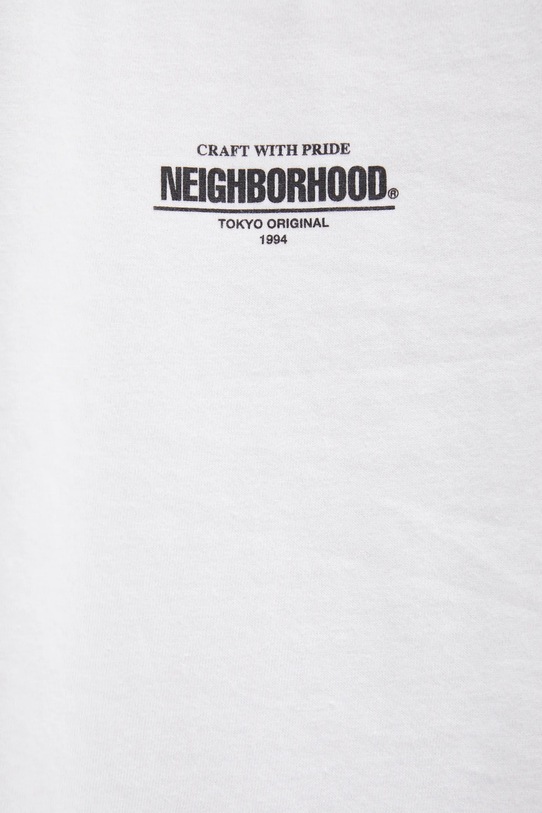 NEIGHBORHOOD longsleeve bawełniany NH . TEE LS-9 252PCNH.LT09 biały