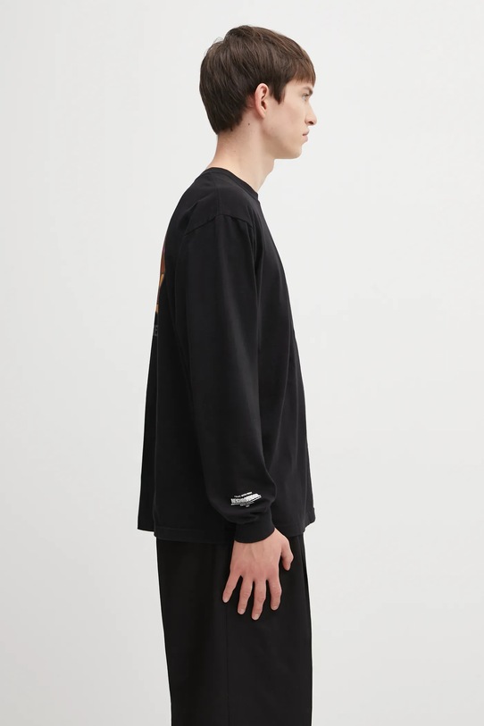 NEIGHBORHOOD longsleeve bawełniany NH . TEE LS-10 czarny 252PCNH.LT10