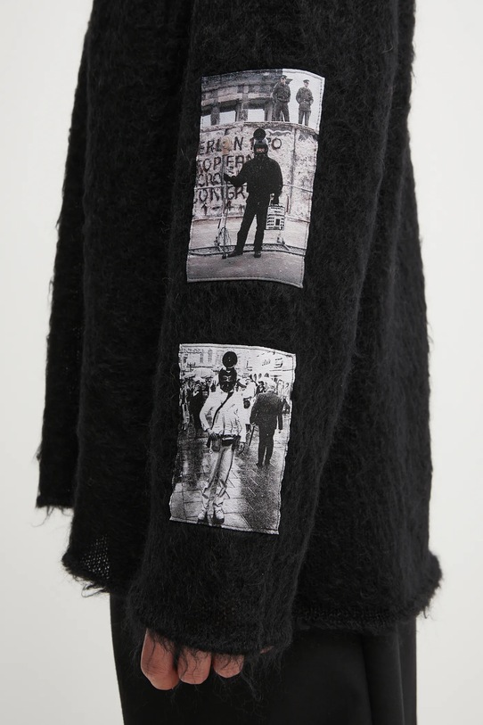 Πουλόβερ με προσθήκη μαλλιού Undercover μαύρο UC2E4904.3