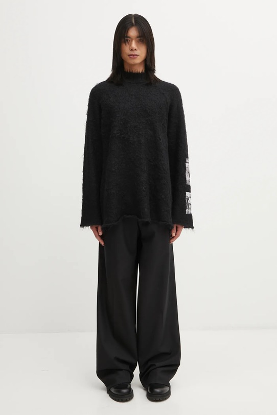 Πουλόβερ με προσθήκη μαλλιού Undercover UC2E4904.3 μαύρο